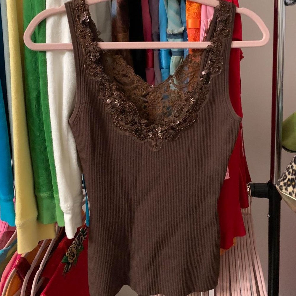 Cute brown y2k tank🧸
